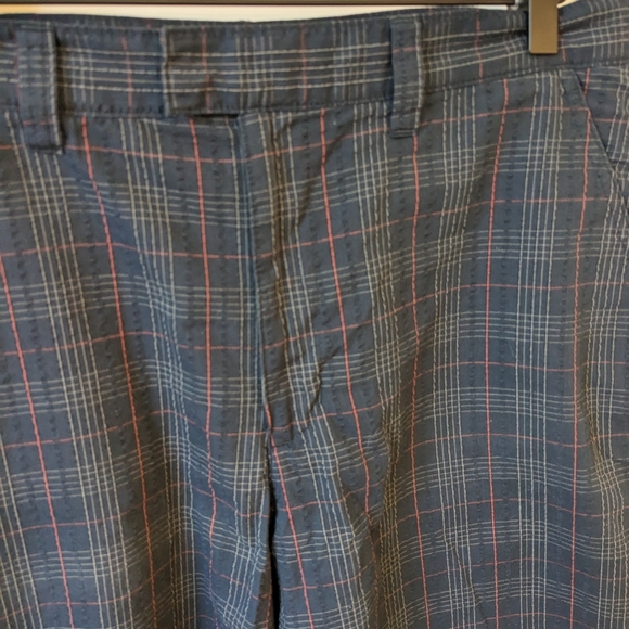 Patagonia Men's Seersucker Navy Blue Red Plaid Shorts Organic Cotton - Picture 2 of 7